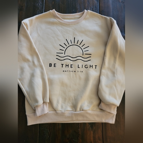 Tops - Be the Light Cream Sweatshirt-Small